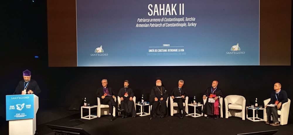 Ամեն. Ս. Պատրիարք Հայրը ելոյթի ընթացքին (Լուսանկարը՝ Պատրիարքարանէն)