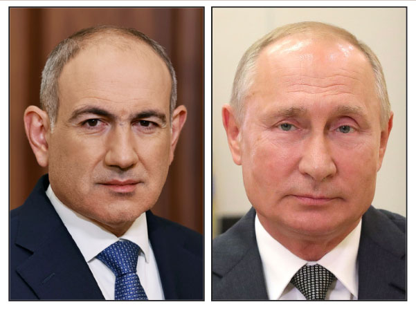 Նիկոլ Փաշինեան - Վլատիմիր Փութին